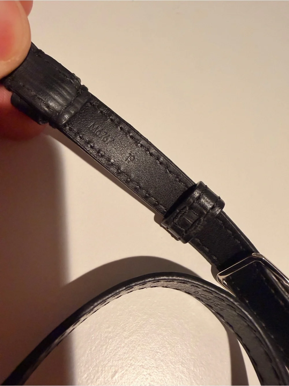 Louis Vuitton Black Epi Leather Double Wrap Bracelet with Silver LV Plaque